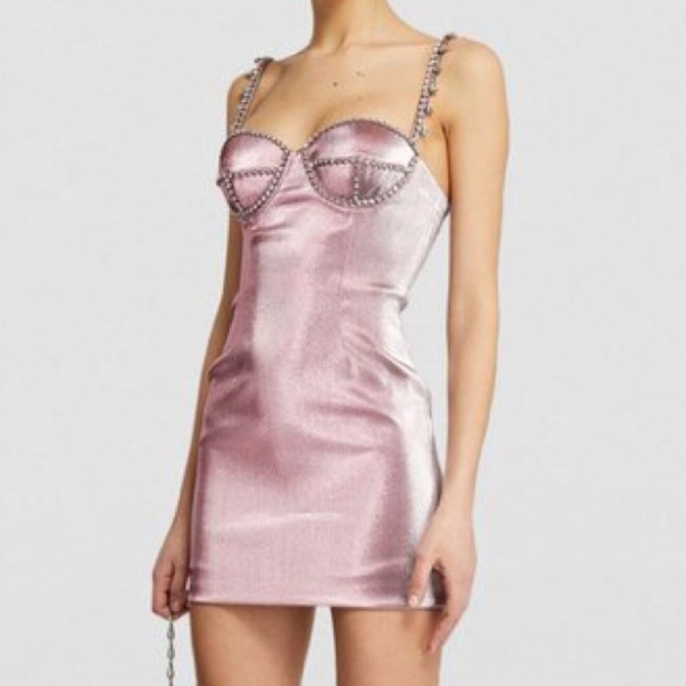 BRAND NEW** AREA Pink Balconette Dress